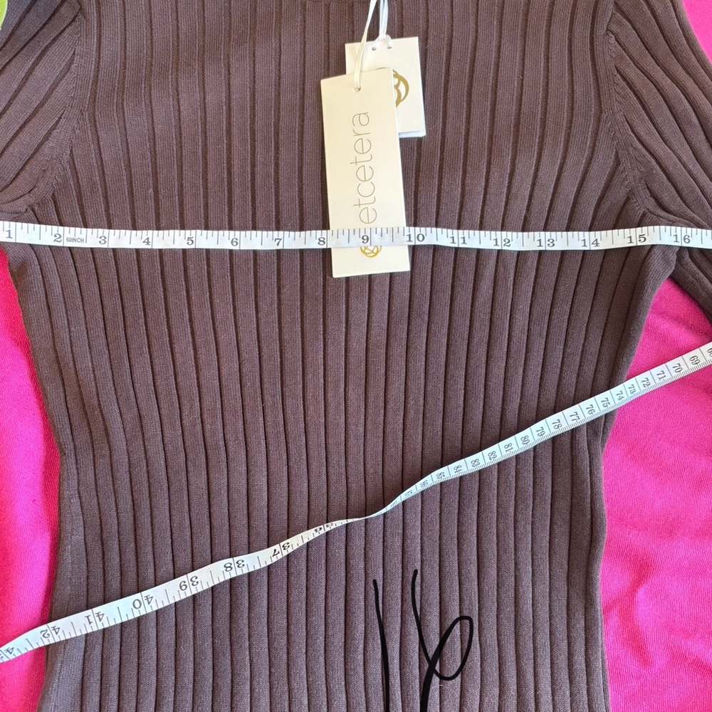 NWT Brown Etcetera Sweater Size M - Picture 5 of 9